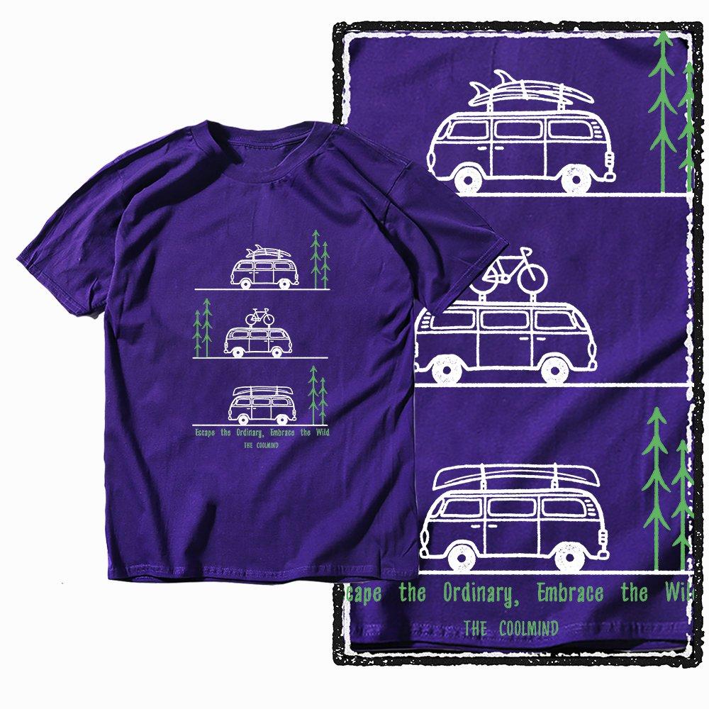 G48 Purple Streetwear Big Size Cotton Unisexs Camping Printed Graphic Tshirt Cool Oneck Unisexs Tee Tshirt S