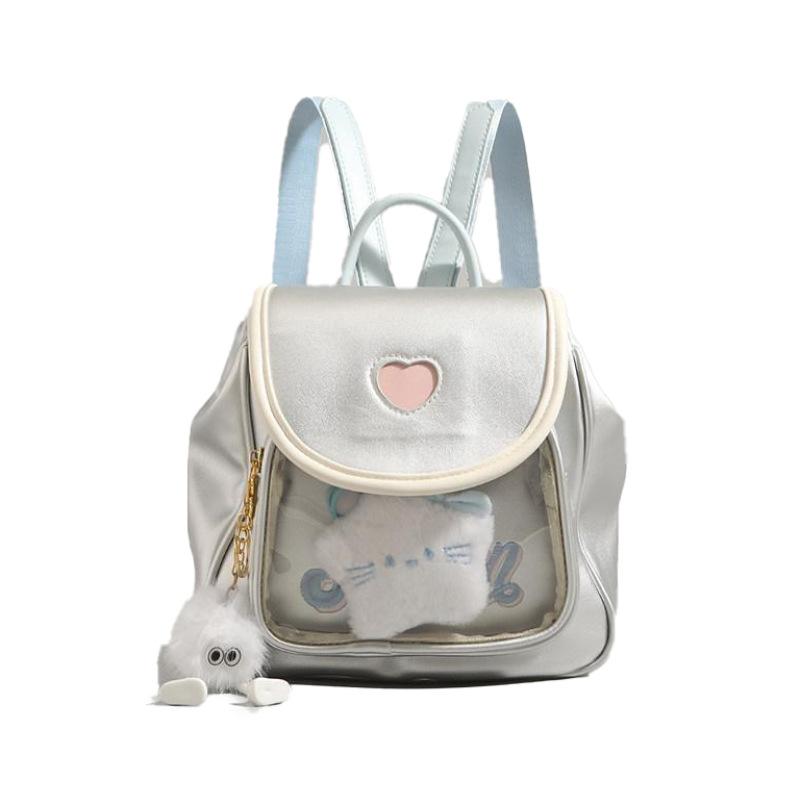 Schoolbag Cute Dopamine Pain Bag College Student Niche Design Small Schoolbag High Value Girl Commuter Travel Backpack