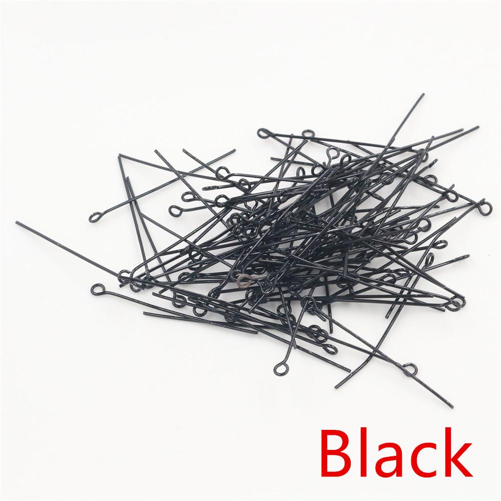 200pcs/bag 16 20 25 30 35 40 45 50mm Eye Head Pins Classic 7 Colors Plated Eye Pins For Jewelry Findings Making DIY Supplies