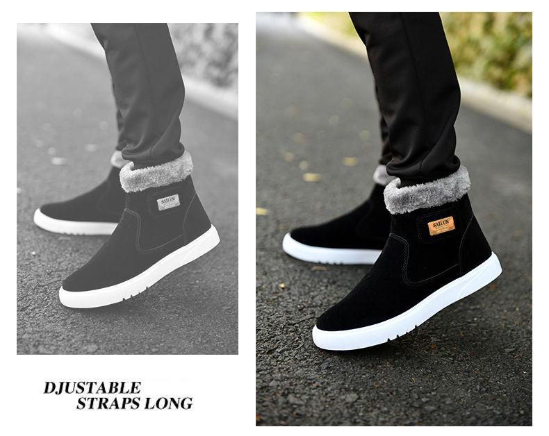 Pánské sněhule ve stylu Korean s fleecovou podšívkou a vysokým svrškem