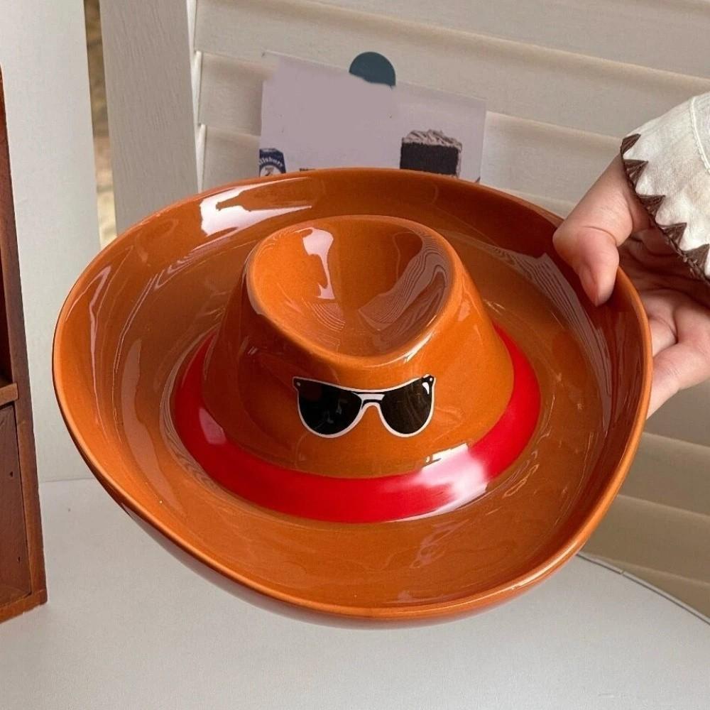 Kreativer Cowboyhut Keramikteller mit geteilter Knödelplatte Frühstücksgeschirr Partygeschenke