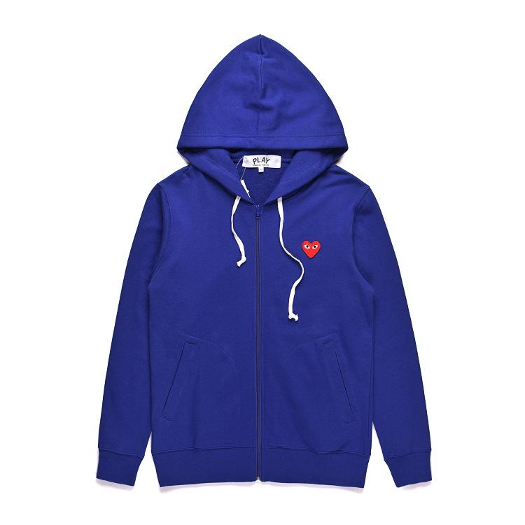 Sweat à capuche unisexe HEYPLAY en forme de cœur - Tissu éponge - Tendance japonaise Rouge Classique