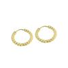 Korean Style Titanium Embossed Hoop Earrings - Trendy Stainless Steel Ear Jewelry for Women