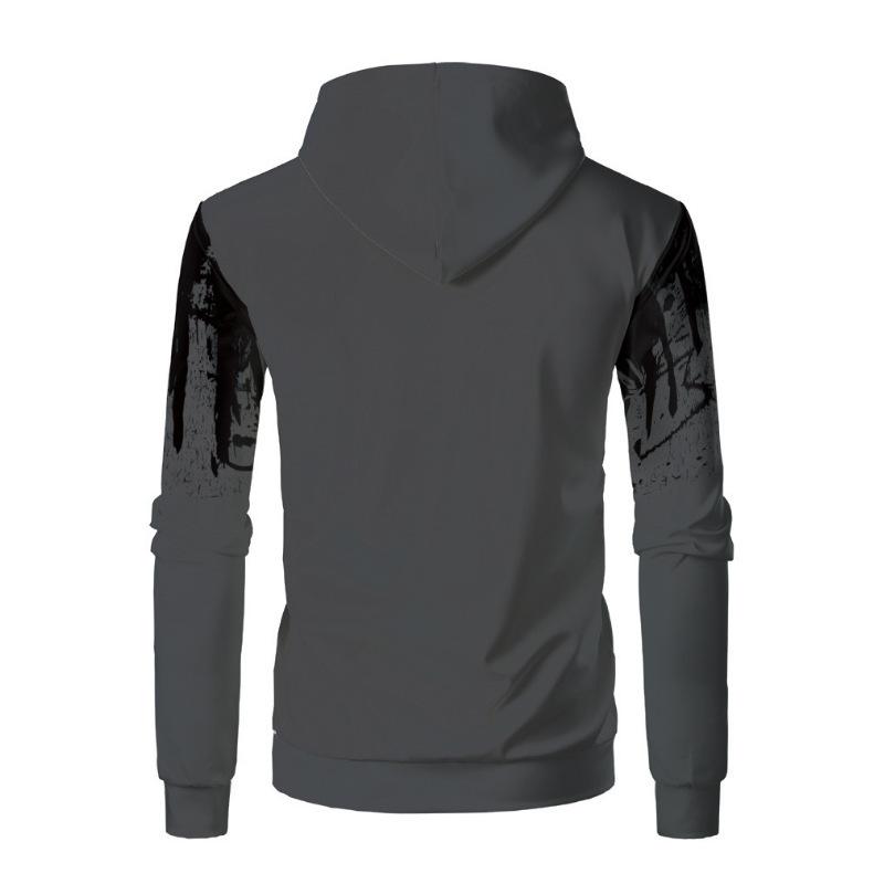 Höst Vinter Utomhussporter Bläckstråle Tryckt Hoodie Herr Långärmad Tröja Hoodies & Sweatshirts Herr