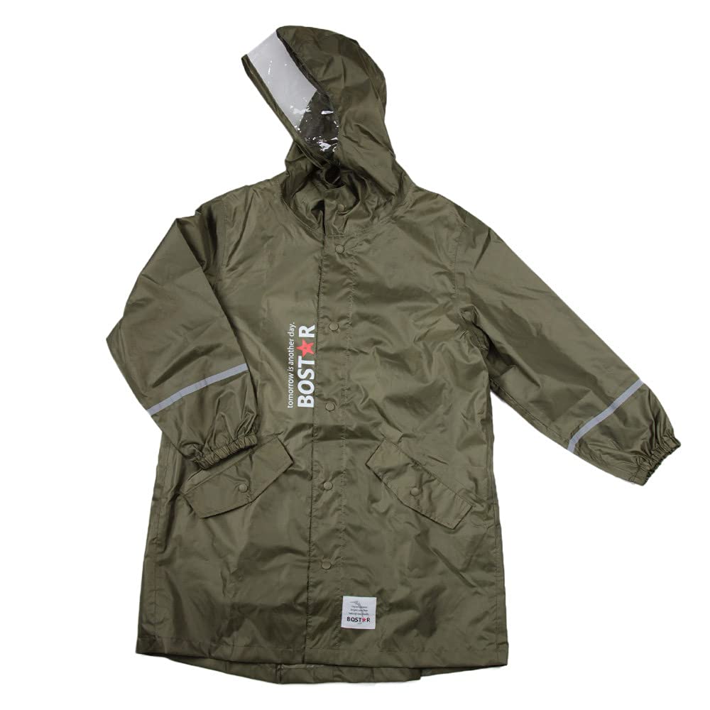 

Bostar Size Fits School Includes Storage and for Boys and Juniors Kids Raincoat, M, Khaki, Backpacks, Pouch, Lightweight, Water-Repellent,