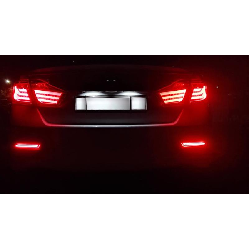 1 Pair Led Rear Bumper Reflector Brake Stop Lights Lamps For Toyota Matrix Lexus