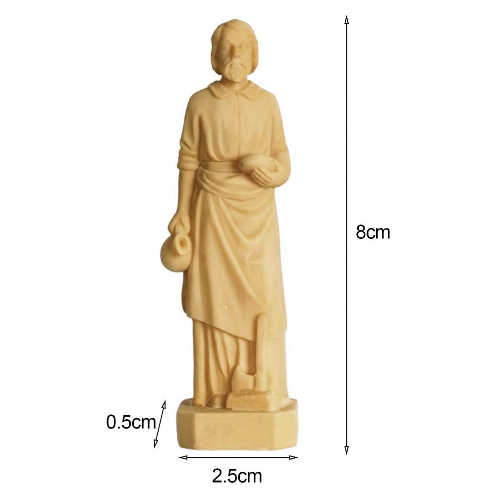 Saint Joseph Statue,Resin ,6cm Tall Saint Joseph Figurine Carpenter,Joseph Sculpture Good Luck Gift,Home Decor