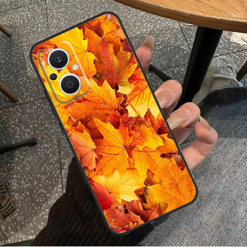 Autumn Leaves For OPPO Reno 7 8 Lite 8T 14F 13F 11F 12F 10 11 12 13 14 Pro OPPO Find X9 X8 X5 X6 Pro Case