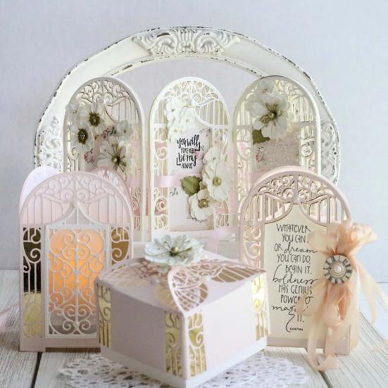 Porta Finestra Arco Metallo Fustelle Fai da Te Scrapbook Goffratura Carta Carte Album Artigianato
