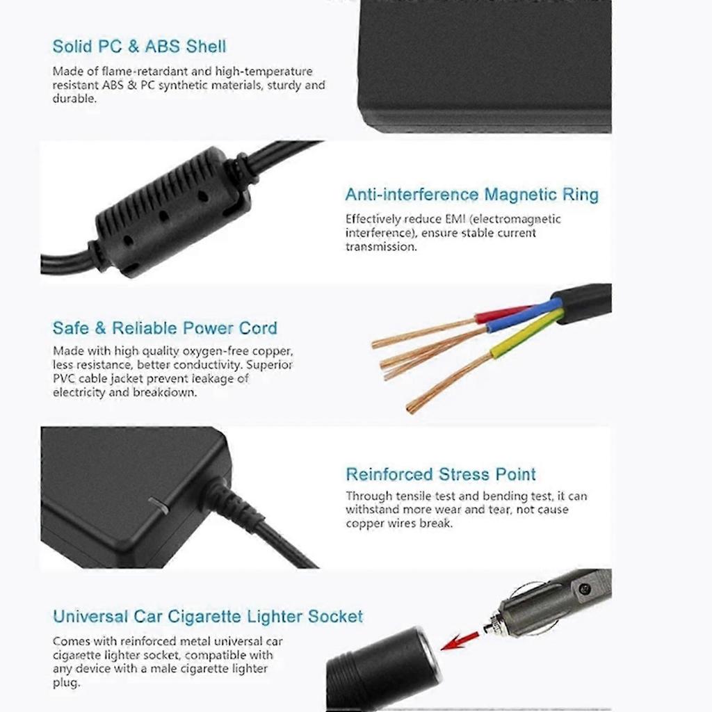 Conversor de Potência para Carro 12V 15A 160W 220V para 12V Adaptador de Alimentação para Carro Conversor Carro Casa Acendedor de Cigarros