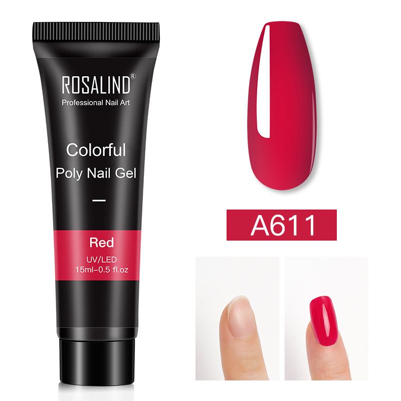 ROSALIND 15ml Glitter Nagelverlängerung UV Gel Nagellack Quick Builder Poly Nagelgel für Fingernagel Nail Art Design