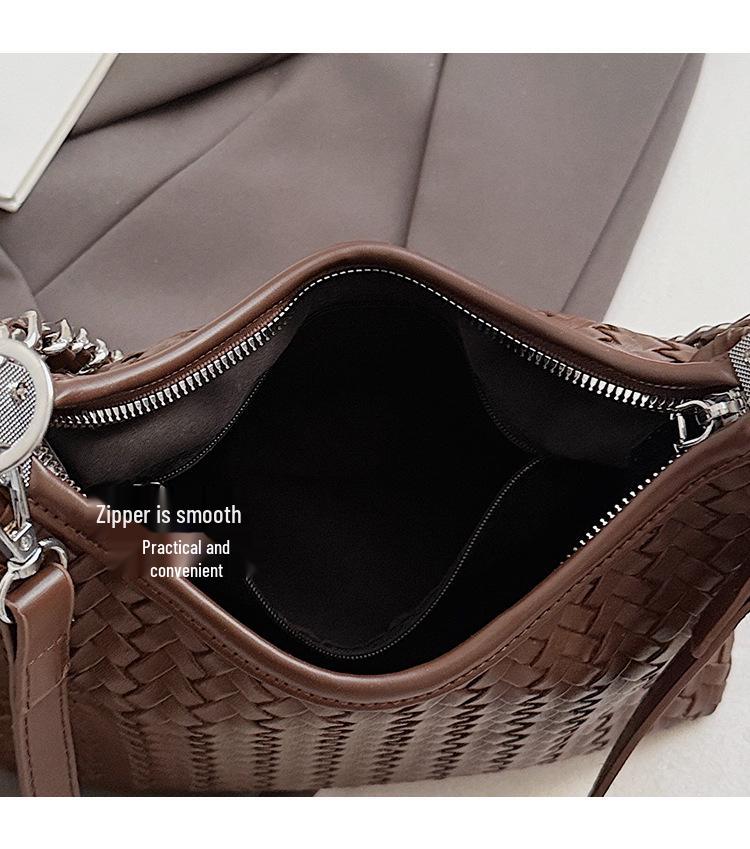 2025 Trendige gewebte Damen-Umhängetasche: Vielseitige Schulter- & Unterarmtasche