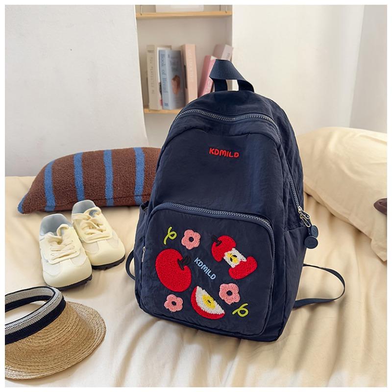 The New Schoolbag Is High-value, Fresh, Sweet and Cute. Apple Backpack Is Lightweight for Junior and High School Students. Spring Outing Backpack.