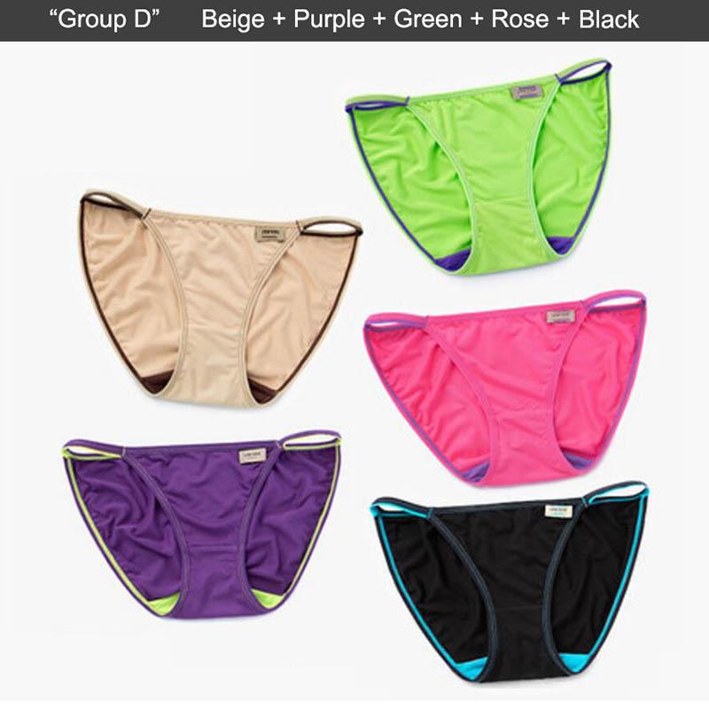 Sexy Damen-Unterwäsche, Höschen, Modal-Slips für Damen, einfarbig, niedriger Bund, G-String, nahtlos, Dessous, Damen-Mädchen-Tanga, 5 Stück