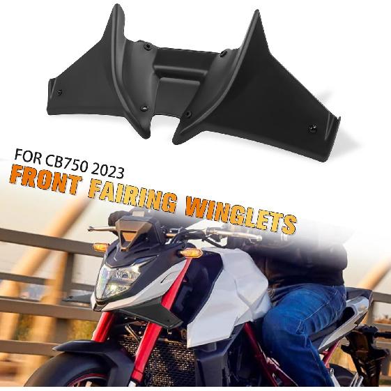 CHIFUN Frontspoiler Winglets Abtrieb Motorradverkleidung Aerodynamischer Schnabel Nasenkonus Verlängerung Verkleidung Ersatz für CB750 CB 750 Hornet 2023 2024