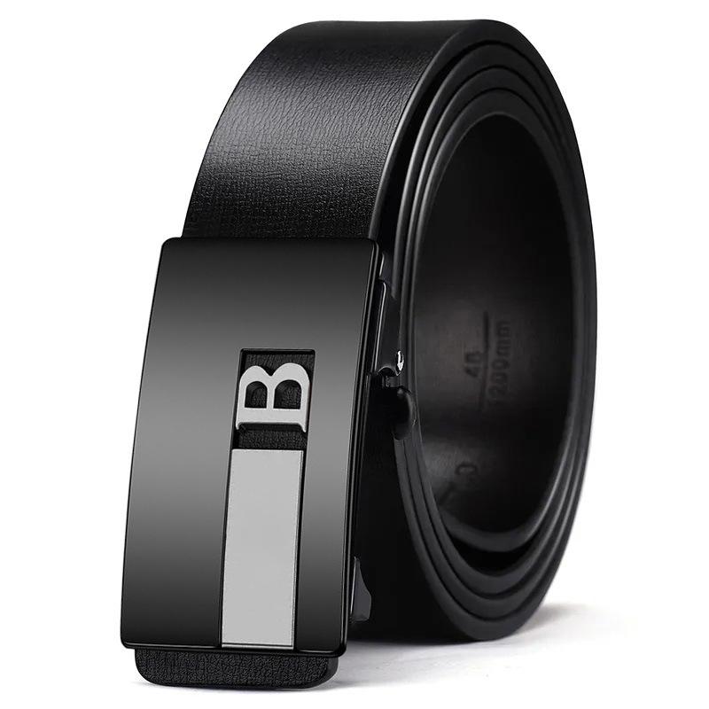 

Мужской ремень Новый Автоматическая пряжка без зубцов Носить Натуральная кожа Чистая коровья кожа Ремень Повседневный Модный ремень Мужской 130cm