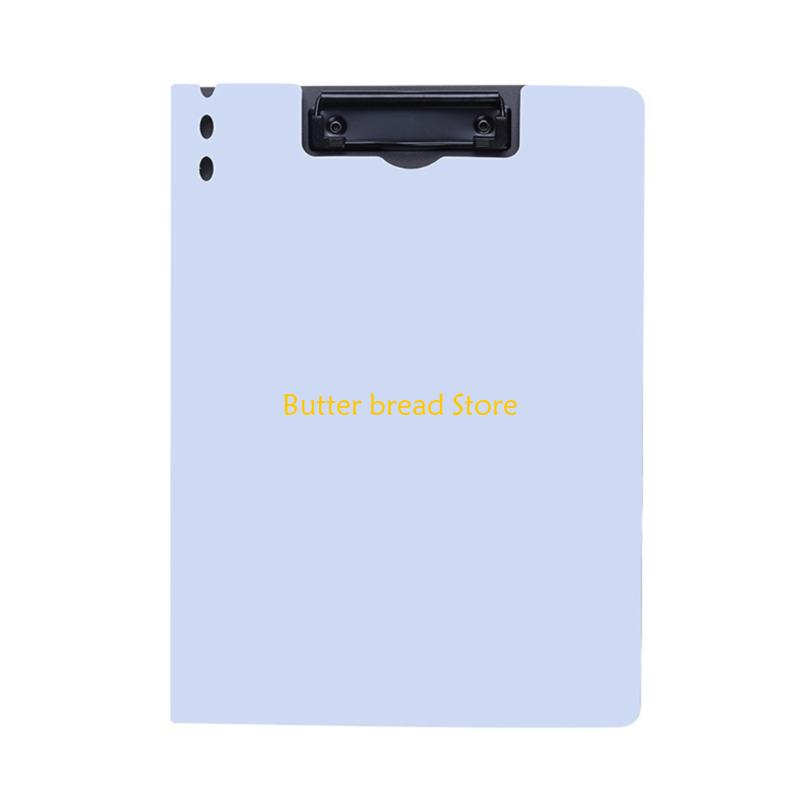 W89C Standard Size Flipping Clipboard Folder With Metal Clip File Organiser wth Writing Board For School Office 12.6x9.25In