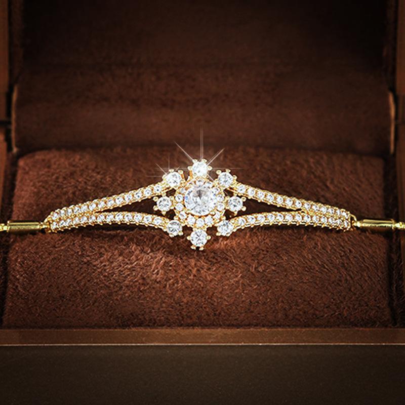 Armband Mädchen, Schneeflocken-Damen-Design Schmuck, Süßer und glänzender Schmuck mit Persönlichkeit