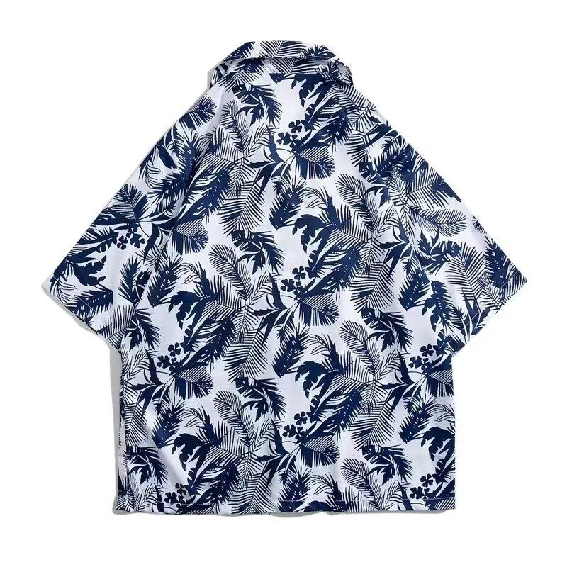 Pánská retro košile, pánský letní outfit, studentský volný střih, výklenek, neformální pánský top, svrchní oblečení, plážový top