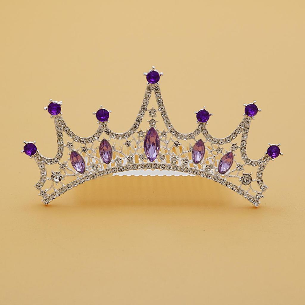 Silver-Plated Alloy Bridal Crown Headpiece - European & American Wedding Dress Accessory