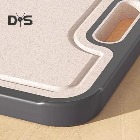 Double Sided Cutting Board with Juice Groove 2-in-1 Non-Slip Vegetable Chopping Board Scratch Resistant Mesh Design Chopping Block Kitchen Gifts