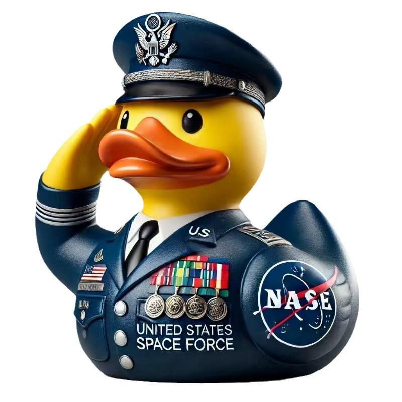 Veteran Tribute Resin Duck Ornament for Home Decor