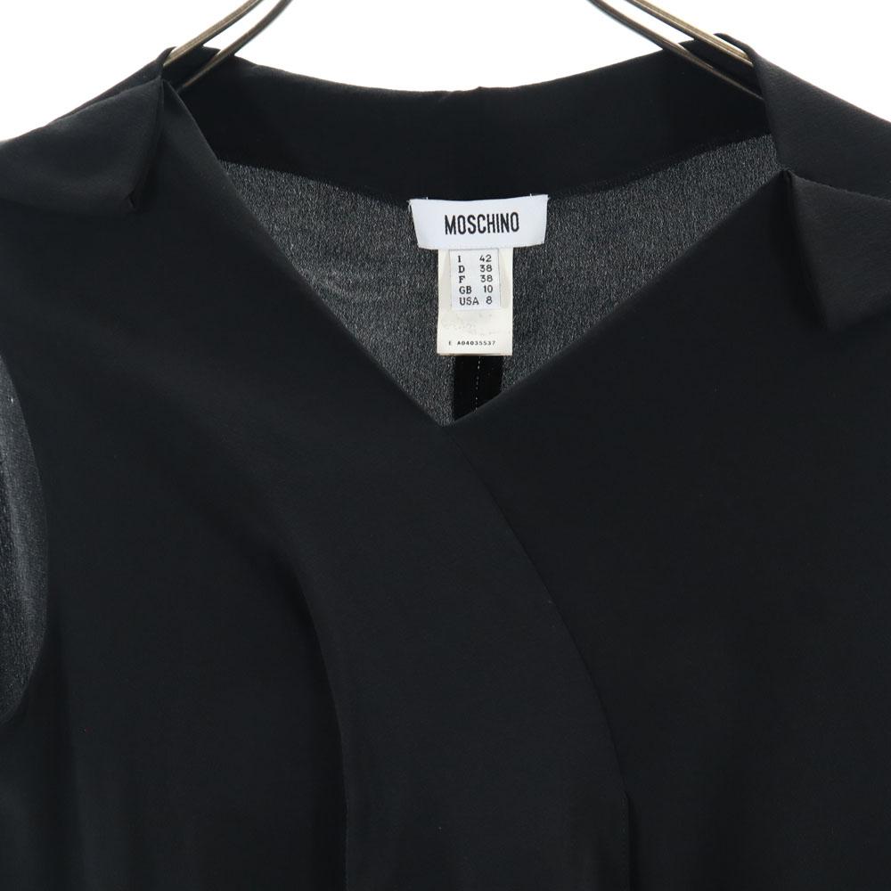 Moschino Made In Italy No Sleeve Long Dress 38 Black Series Women Used