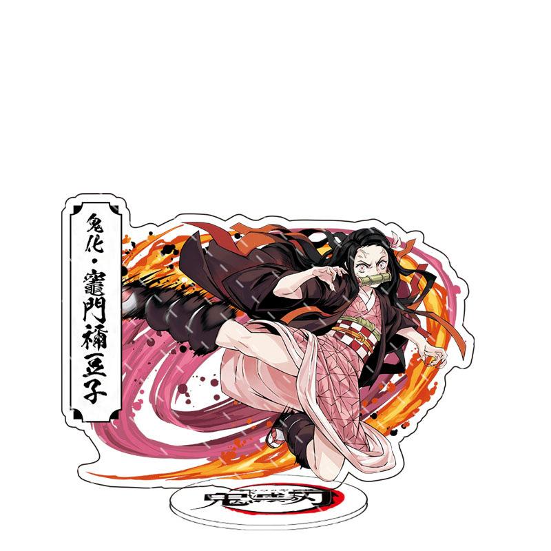 Double Sided New Demon Slayer Acrylic Stand Figures Tanjiro Nezuko Shinobu Giyu Anime Merchandise Collectible Display Decor