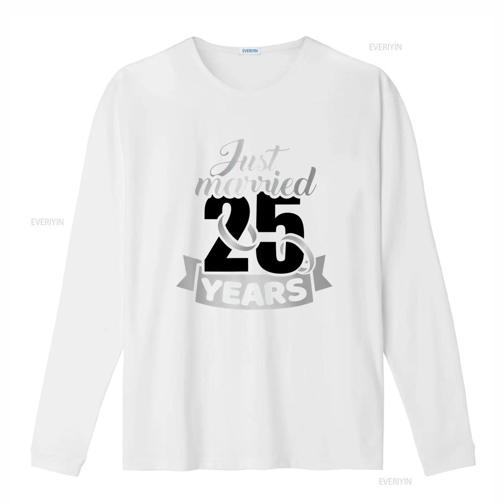 Celebrate 25 Years of Marriage with Our Just Married 25th Wedding Anniversary T Shirt vintage Washed Slightly Stretched