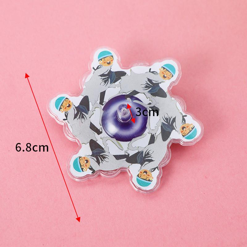 Cartoon Kids Toy Figure Pattern Gyroscope For Childrens Day Gift School Activity