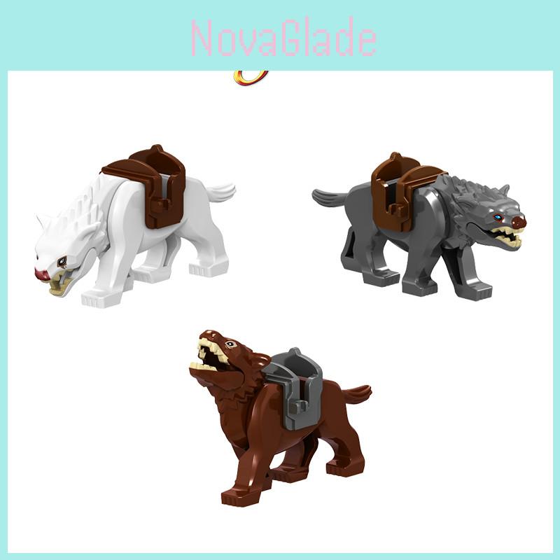 Small Particle Animal Series Building Blocks For Kids Tiger Polar Bear Dog Bear Elephant Deer Wolf Abs Plastic Material