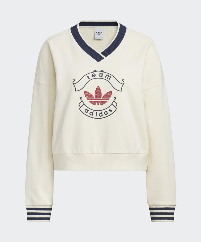 Adidas Team Sweatcrew - Cream White / Kc5845