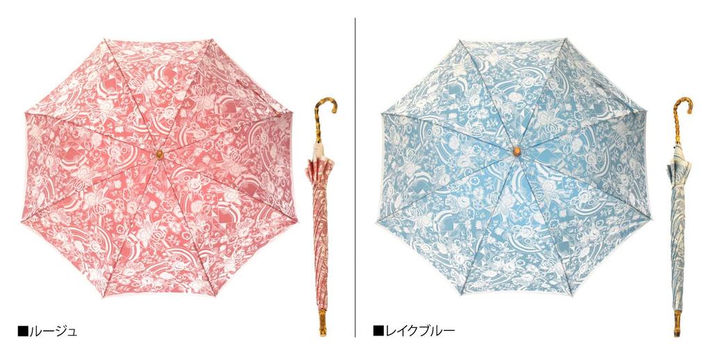 Makita Shoten Luxury Long Umbrella Blue Green "kirie Sarasa"