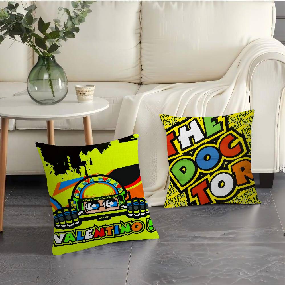 V-Valentino Moto GP R-Rossi 46 Kissenbezug Kissenbezug Polsterung Sofa Wurfkissen Heimdeko Kissenbezug