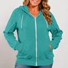 Women's Full Zip Hoodie with Thumb Holes and Drawstring Hood