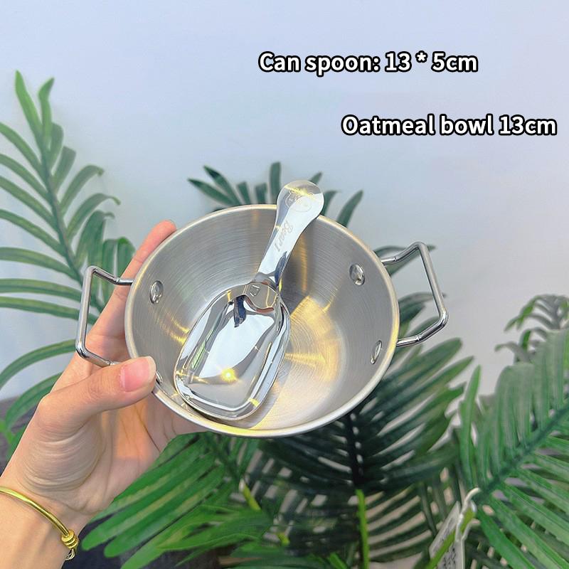 

Solo Item Korean Culinary Style Bowl; Lasting Stainless Steel Rice Wine Cup; Double-Fisted Snacks Plate; Instant Ramen Bowl серебряный