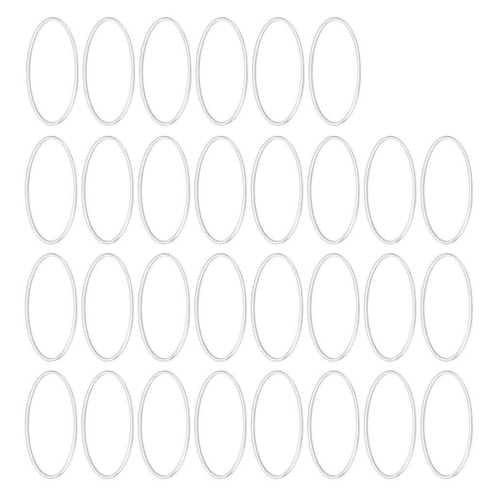 DIY Open Bezels Hollow Frame Pendant Resin Craft Bezels Jewelry Making Supplies AccessoryOval Shape 30pcs L