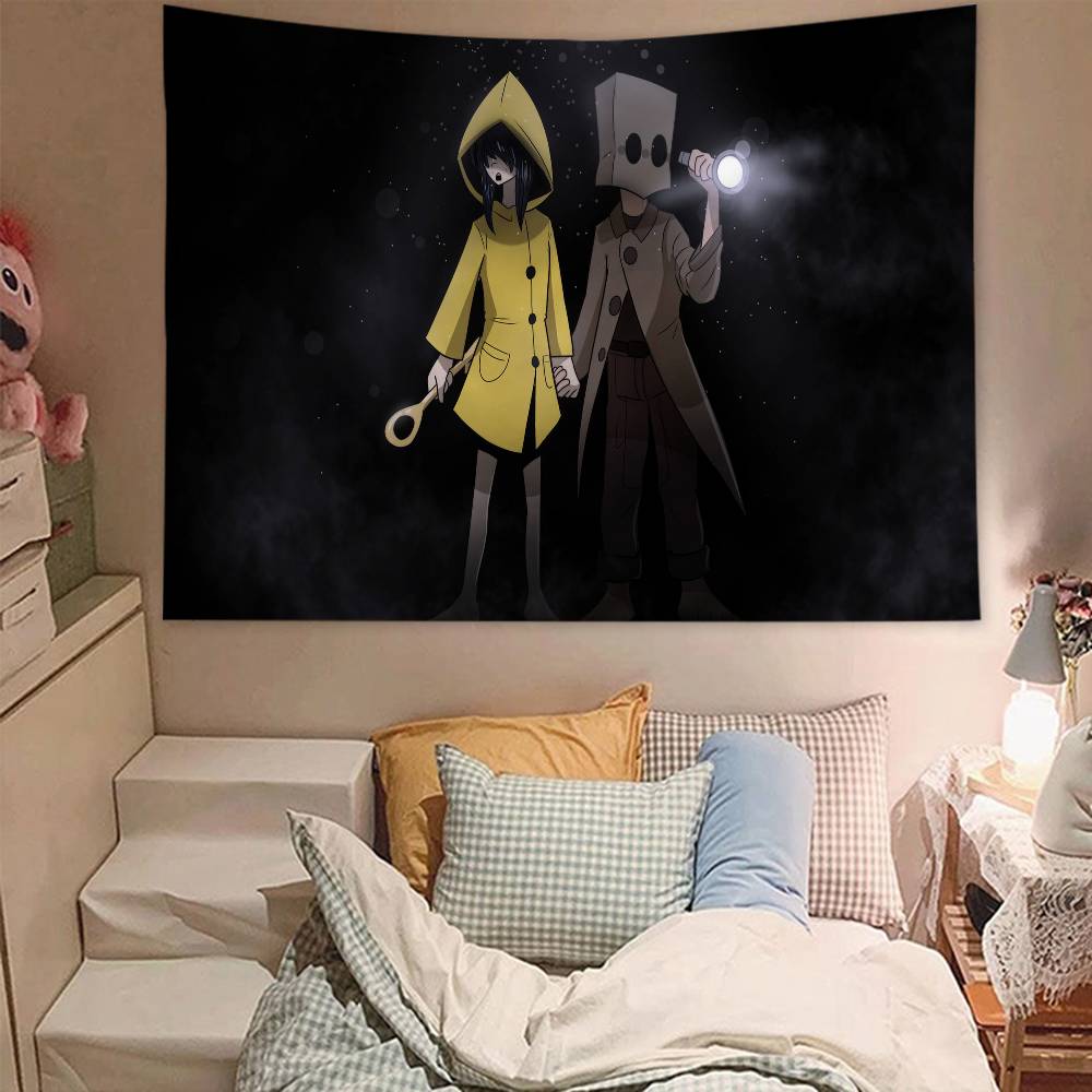 Horror LLittle Game Nightmares Printed Large Wall Tapestry Indian Buddha Wall Decoration Witchcraft Bohemian Hippie Wall Decor