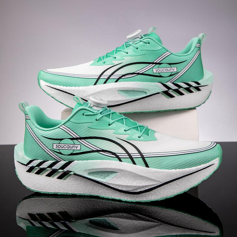 2025 Carbon Board Running Shoes New Student Youth Professional Racing Training Shock Absorption Sports Shoes Student Marathon Running Shoes