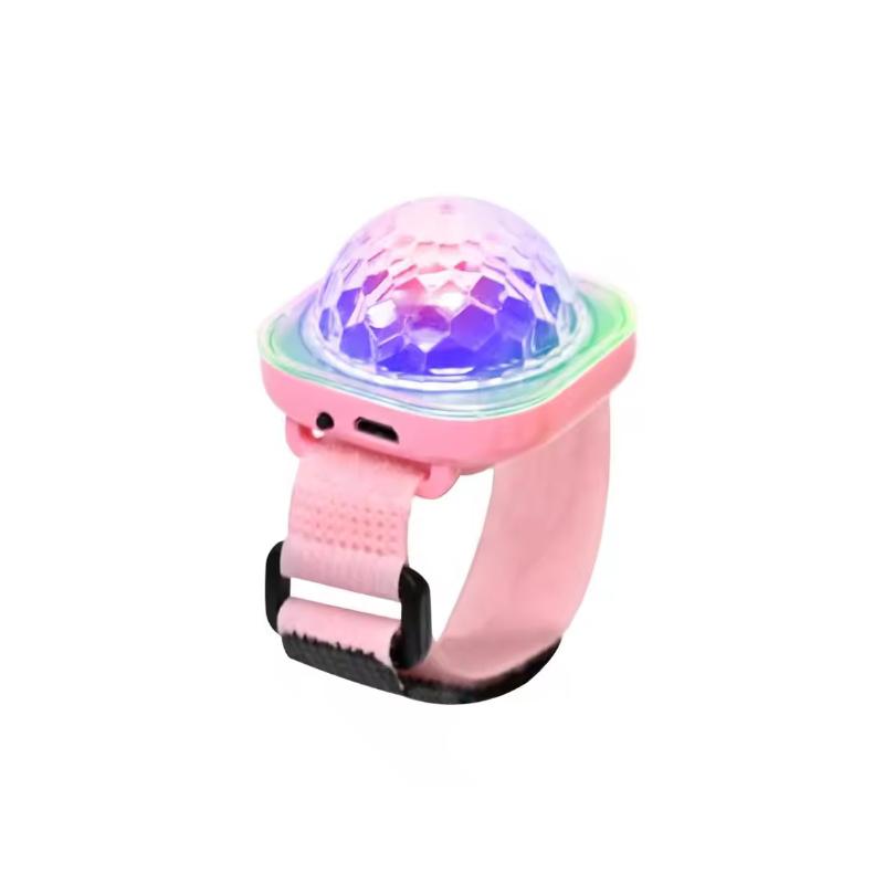 RGB Wearable Disco Stage Light USB Sound Control LED Wrist Light with Colorful Flashing for Kids Party KTV Bar Home Decoration