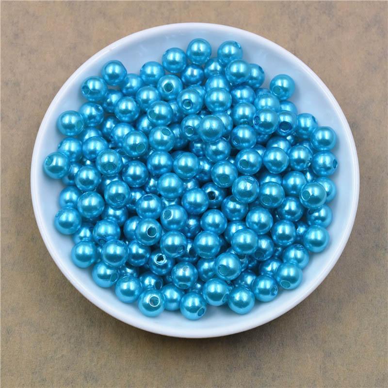 4 6 8 10 12MM mit Loch ABS Imitation Simulierte Perle Lose Perlen Perlen für Schmuckherstellung DIY Zubehör