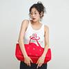 FREAKY EYELET SHOPPER BAG, RED