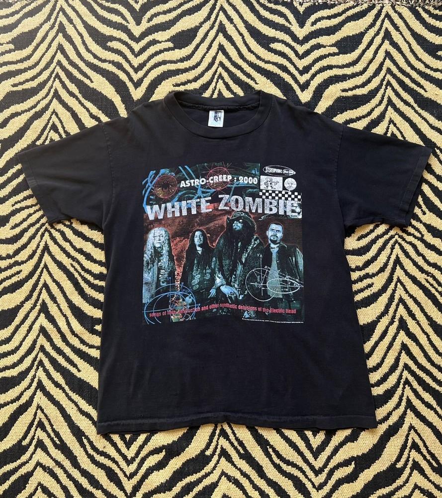 Vintage White Zombie AstroCreep 2000 Tour T-shirt Size XL Band Tee 1995 90s S