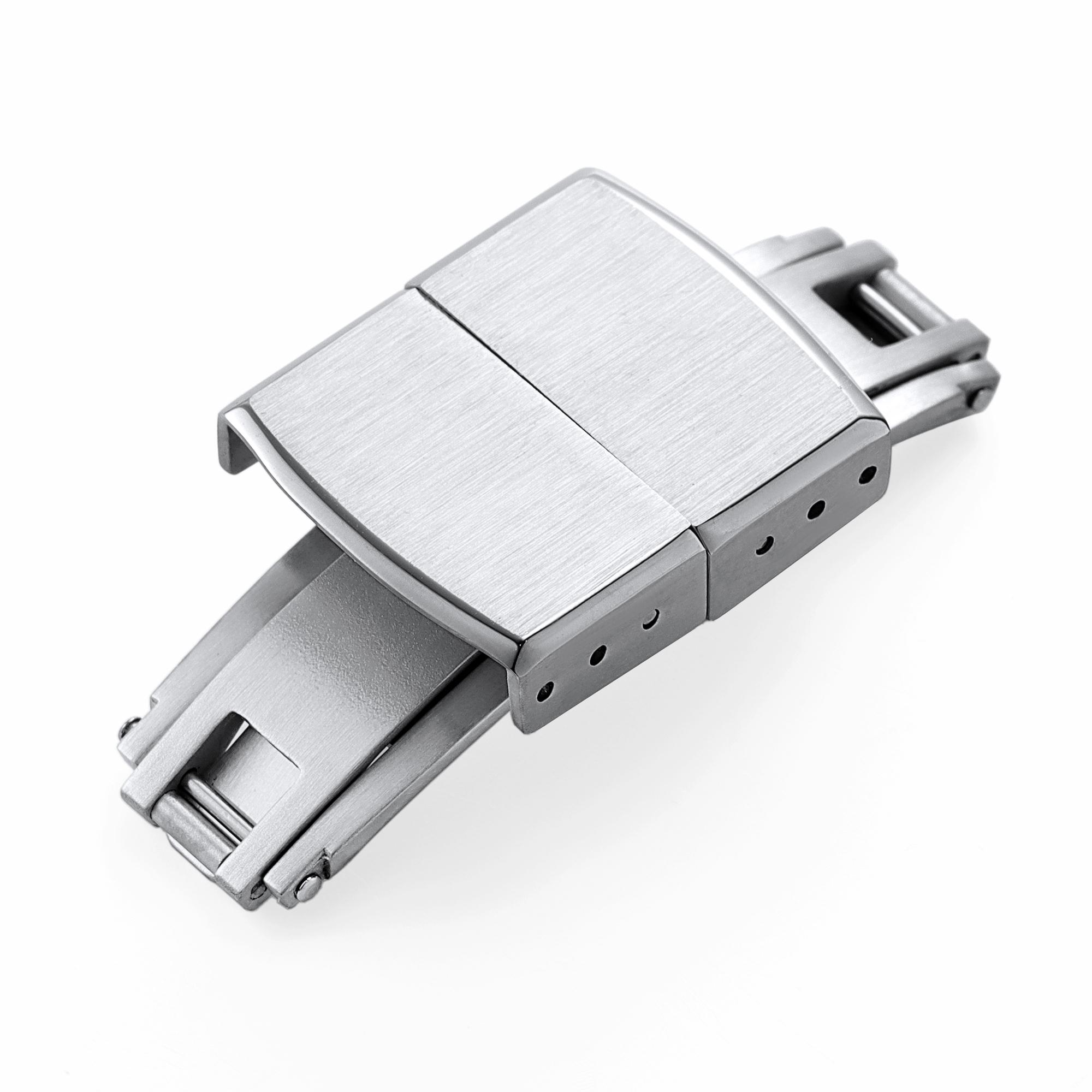 

16 мм 18 мм 20 мм Пряжка для часов из нержавеющей стали Двойной щелчок Бабочка Застежка для часов Замена Складная пряжка для резинового ремешка для часов 16mm