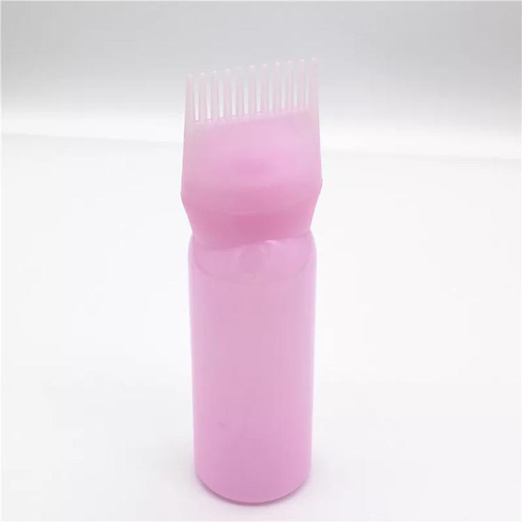 Professional Hair Dye Comb Bottle Hair Color Application Brush Bottle with Paint Brush Applicator