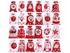 1 Set Christmas Advent Calendar Bag Exquisite Christmas Style Festive Countdown Hanging Drawstring Christmas Gift Bag Set for Christmas-Red
