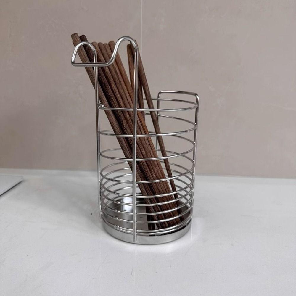 Space Saving Chopsticks Cage Rustproof Chopstick Drying Rack Durable Silverware Storage Box  Home