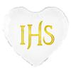 IHS Heart Foil Balloon White and Gold 45cm 127575