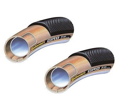 

Set of two Continental Giro 28 x22mm 700 x 22C Tubular Tires, Black & Brown [Imported]