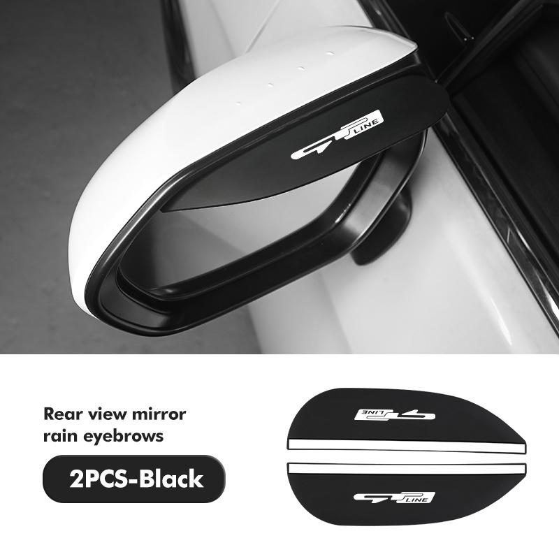 For KIA 2pcs Car Rain Eyebrow Rearview Mirror Visor Shade Rain Cover Rear View Accessories Cerato Proceed Stonic Picanto Sorento